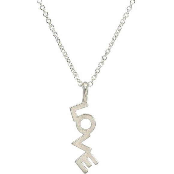 Dogeared Sterling Silver Love Is The Answer Love Hanging Necklace New - Picture 2 of 2